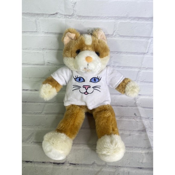 Animaland Tabby Cat Tan White Plush Stuffed Animal Toy 2015